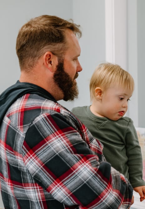 a man and a child