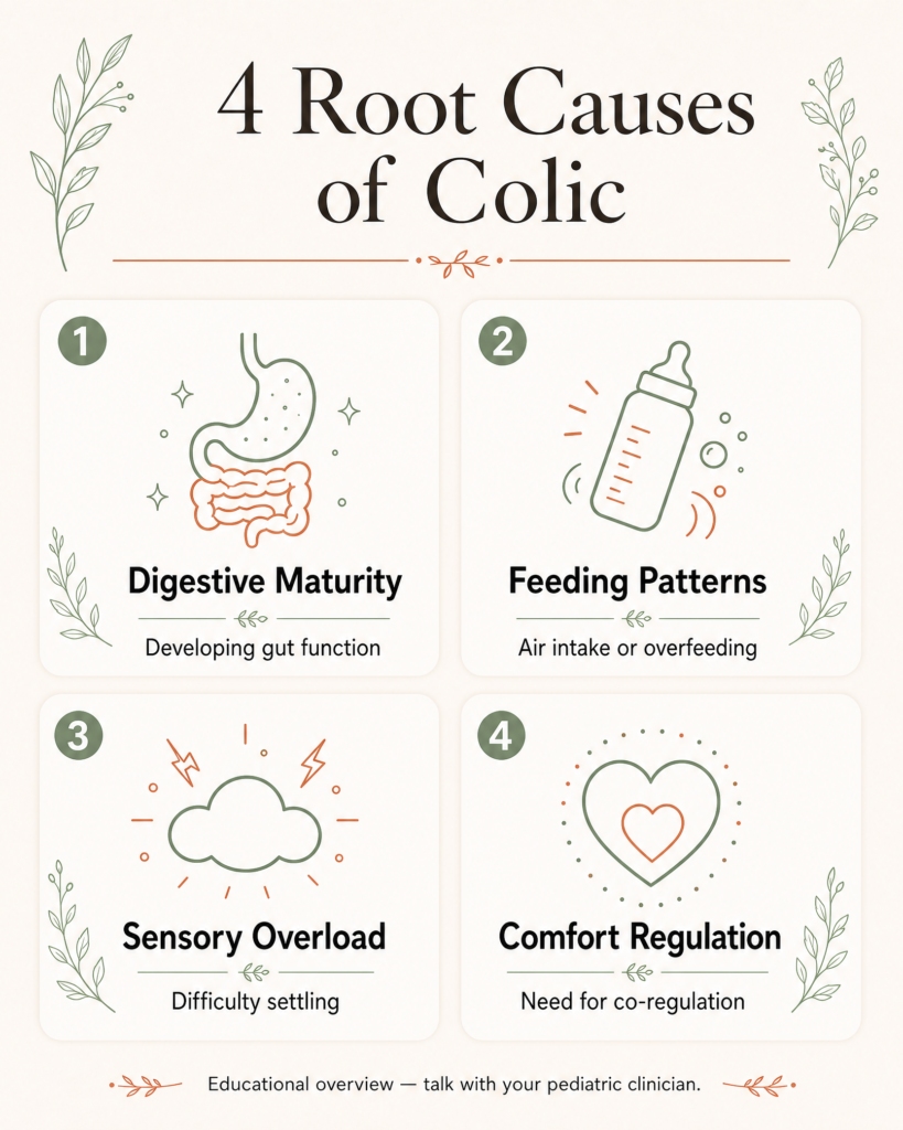 colic root causes infographic