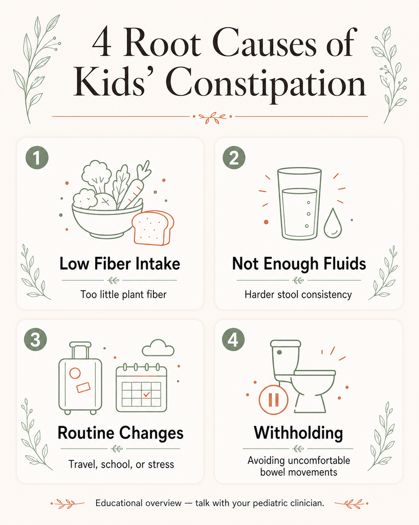 constipation root causes infographic