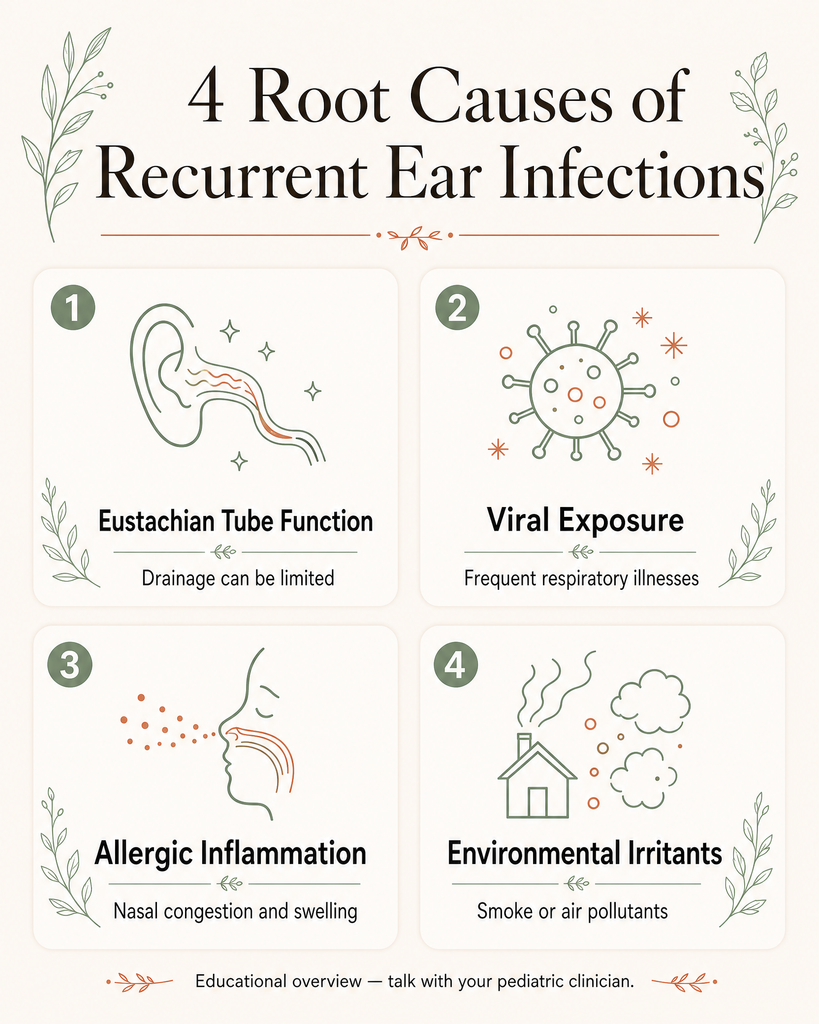 ear infections root causes infographic