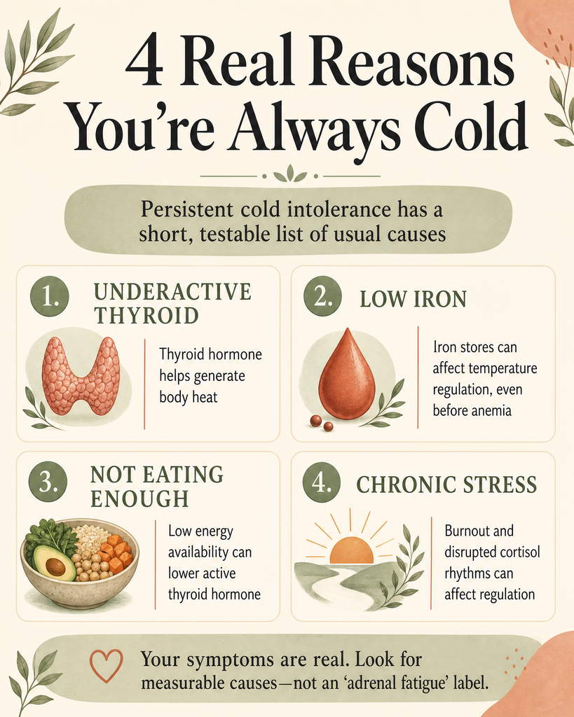 infographic four reasons always cold