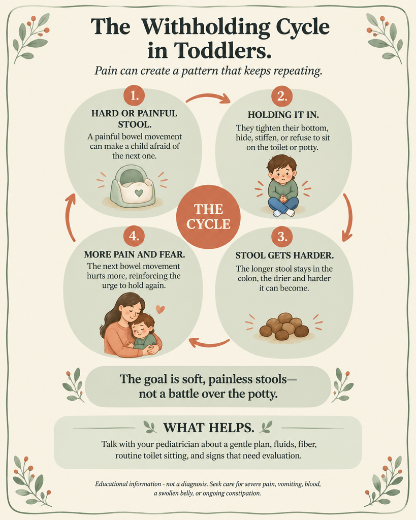 the withholding cycle in toddlers infographic