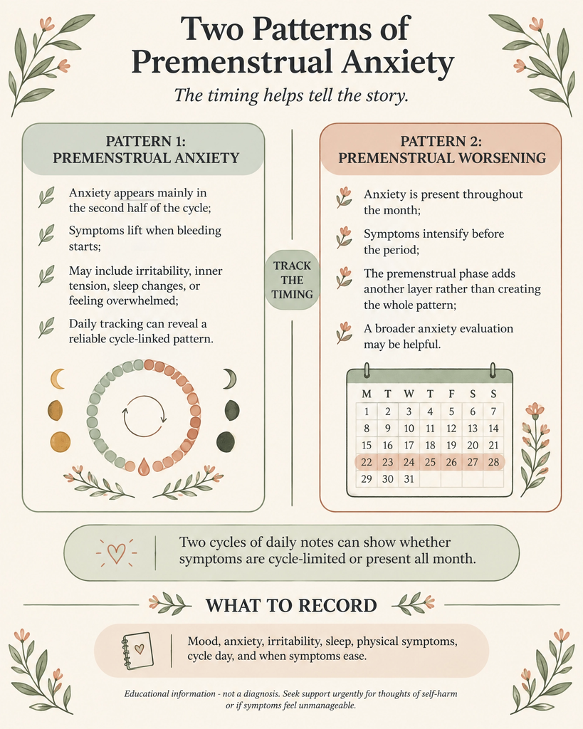 two patterns premenstrual anxiety infographic